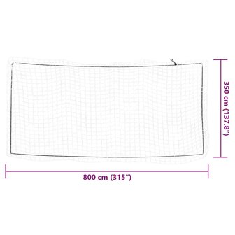 Aanhangwagennet elastisch touw 8x3,5 m polypropeen wit 6