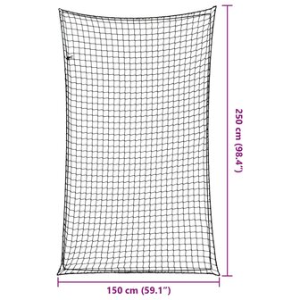 Aanhangwagennet elastisch touw 2,5x1,5 m polypropeen zwart 6