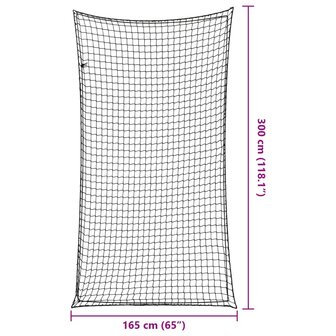 Aanhangwagennet elastisch touw 3x1,65 m polypropeen zwart 6