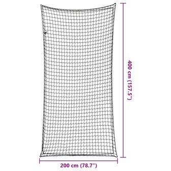 Aanhangwagennet elastisch touw 4x2 m polypropeen zwart 6