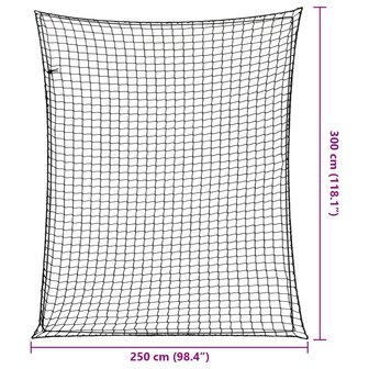 Aanhangwagennet elastisch touw 3x2,5 m polypropeen zwart 6