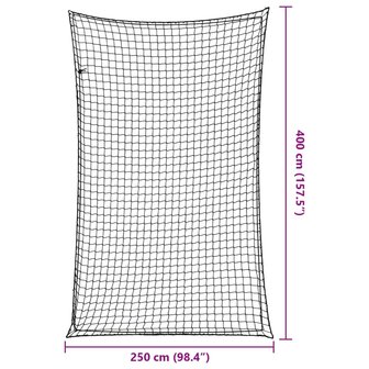 Aanhangwagennet elastisch touw 4x2,5 m polypropeen zwart 6