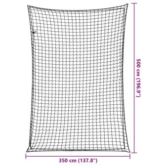 Aanhangwagennet elastisch touw 5x3,5 m polypropeen zwart 6