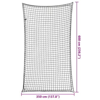 Aanhangwagennet elastisch touw 6x3,5 m polypropeen zwart 6