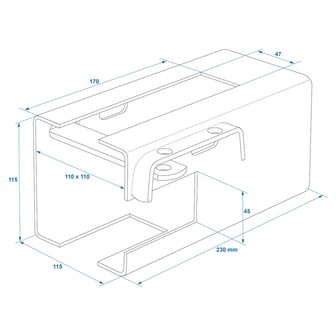 ProPlus deelbaar koppelingsslot 110 x 110 mm 341325S 9