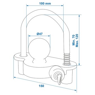 ProPlus koppelingsslot met cilinder 9