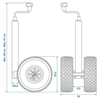 ProPlus Neuswiel plastic met luchtband 26 x 8,5 cm 341508 7