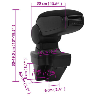 Armsteun 15x35x(33-49,5) cm ABS zwart 10