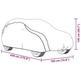 Autohoes voor SUV met gespriemen M volledig zilverkleurig 10