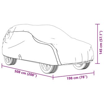 Autohoes voor SUV XL nonwoven stof volledig grijs 10