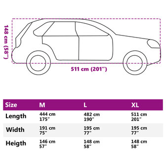 Autohoes voor SUV hagelbescherming XL zilverkleurig en grijs 11