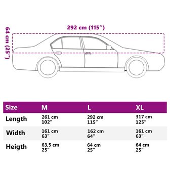 Autohoes half met haken L PEVA zilverkleurig 10