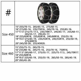 Sneeuwkettingen 2 st 16 mm SUV 4x4 maat 400 9