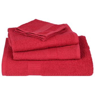 Gastendoekjes 2 st 30x50 cm 360 g/m&sup2; 100% katoen rood 4