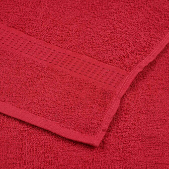 Saunahanddoeken 4 st 80x200 cm 360 g/m&sup2; 100% katoen rood 6