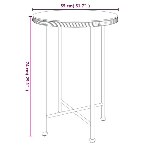 3-delige Tuinset poly rattan zwart 8720845818197 12