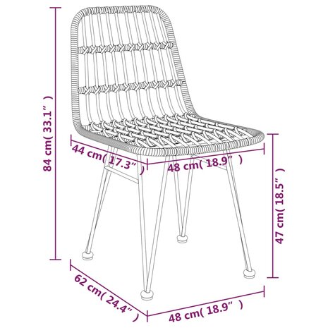 3-delige Tuinset poly rattan zwart 8720845818210 10