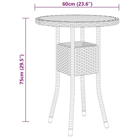 3-delige Tuinset poly rattan zwart 8720286203095 7