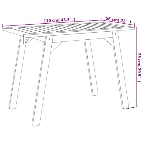 3-delige Tuinset massief acaciahout 8721012371934 8