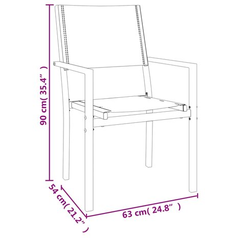 3-delige Tuinset textileen en staal zwart 8721012050020 8