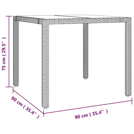 3-delige Tuinset met kussens poly rattan beige 8720845800253 10