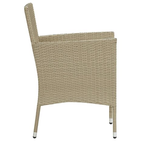 3-delige Tuinset met kussens poly rattan beige 8720286829493 7