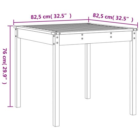 5-delige Tuinset massief grenenhout honingbruin 8720845804299 9