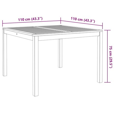 3-delige Tuinset massief acaciahout 8721102822285 9