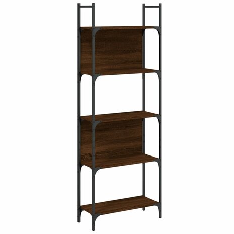 Boekenkast 5-laags 60,5x24x166,5 cm bewerkt hout bruineiken 8721012339187 2