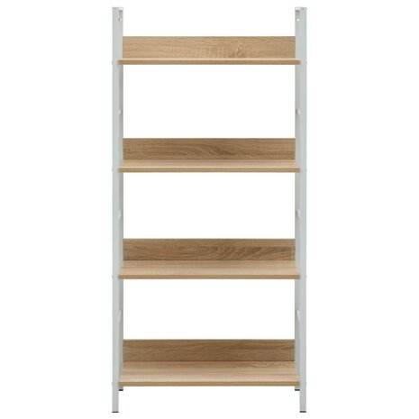 Boekenkast 4 schappen 60x27,6x124,5 cm bewerkt hout eikenkleur 8719883890616 3