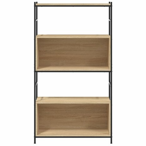 Boekenrek 80x30x145,5 cm bewerkt hout en ijzer sonoma eiken 8720845940980 4