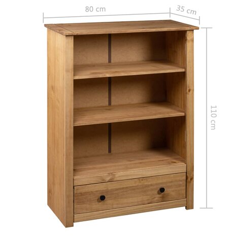 Boekenkast Panama Range 80x35x110 cm massief grenenhout 8719883682365 9