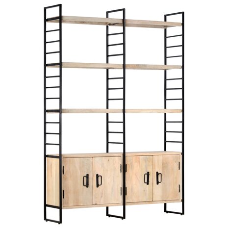 Boekenkast met 4 schappen 124x30x180 cm massief mangohout 8719883711829 11