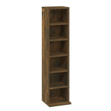 Cd-kast 21x20x88 cm bewerkt hout gerookt eikenkleurig 8720286931370 2