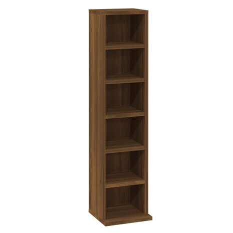 Cd-kast 21x20x88 cm bewerkt hout bruin eikenkleur 8720286931394 2