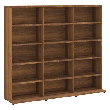 Cd-kast 102x23x89,5 cm bewerkt hout bruin eikenkleur 8720286976692 2