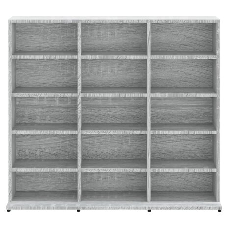 Cd-kast 102x23x89,5 cm bewerkt hout grijs sonoma eikenkleurig 8720286976685 4