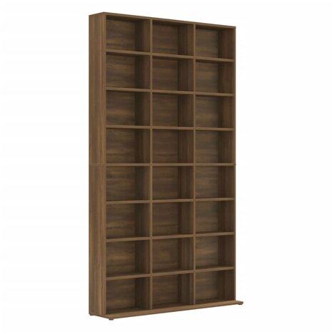 Cd-kast 102x23x177,5 cm bewerkt hout bruin eikenkleur 8720286931578 2