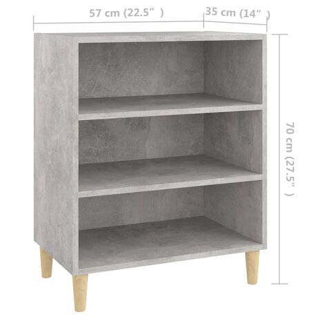 Dressoir 57x35x70 cm bewerkt hout betongrijs 8720286358627 6