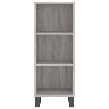 Dressoir 34,5x32,5x90 cm bewerkt hout grijs sonoma eikenkleurig 8720845869335 3