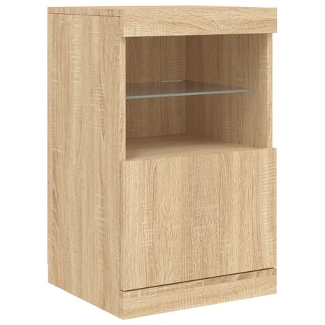 Dressoir met LED-verlichting 41x37x67 cm sonoma eikenkleurig 8721012252653 3