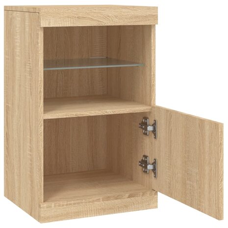 Dressoir met LED-verlichting 41x37x67 cm sonoma eikenkleurig 8721012252653 7