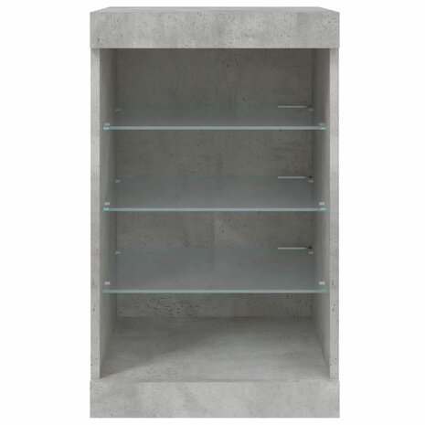 Dressoir met LED-verlichting 41x37x67 cm betongrijs 8721012253087 6