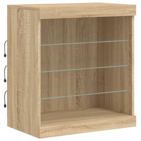 Dressoir met LED-verlichting 60,5x37x67 cm sonoma eikenkleurig 8721012252790 5