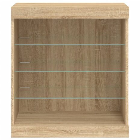 Dressoir met LED-verlichting 60,5x37x67 cm sonoma eikenkleurig 8721012252790 6