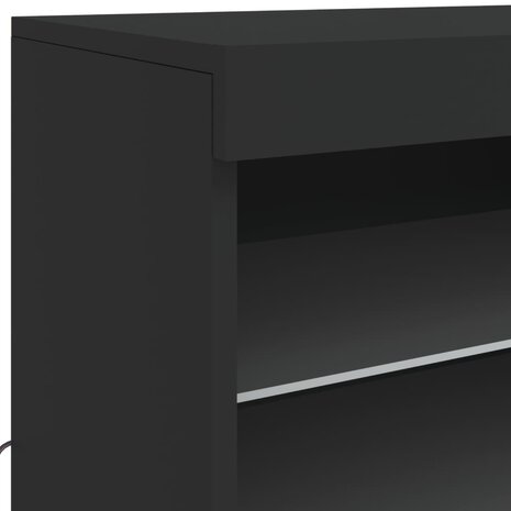 Dressoir met LED-verlichting 60,5x37x67 cm zwart 8721012252783 9