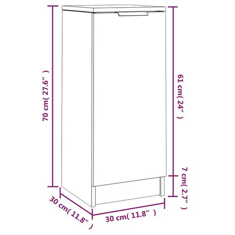 Dressoirs 2 st 30x30x70 cm bewerkt hout betongrijs 8720287078647 10