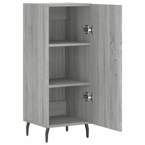 Dressoir 34,5x34x90 cm bewerkt hout grijs sonoma eikenkleurig 8720845867331 5