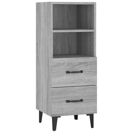 Dressoir 34,5x34x90 cm bewerkt hout grijs sonoma eikenkleurig 8720287085430 2