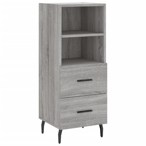 Dressoir 34,5x34x90 cm bewerkt hout grijs sonoma eikenkleurig 8720845868611 2